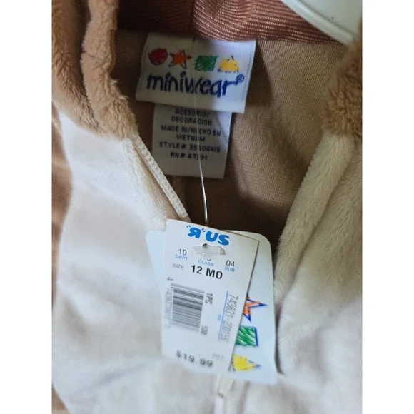 Vtg Miniwear Infant Plush Lion Costume 1 Piece, 12‎ Months ToysRUs NWT - Picture 3 of 9